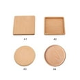 thumbnail image 3 of Topumt 1Pc Beech Black Walnut Wood Retro Insulation Cup Mat, 3 of 5