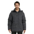 thumbnail image 3 of WenVen Men's Winter Coat Hooded Puffer Jacket Windproof Ski Outerwear Snow Parka Gray 2XL, 3 of 12