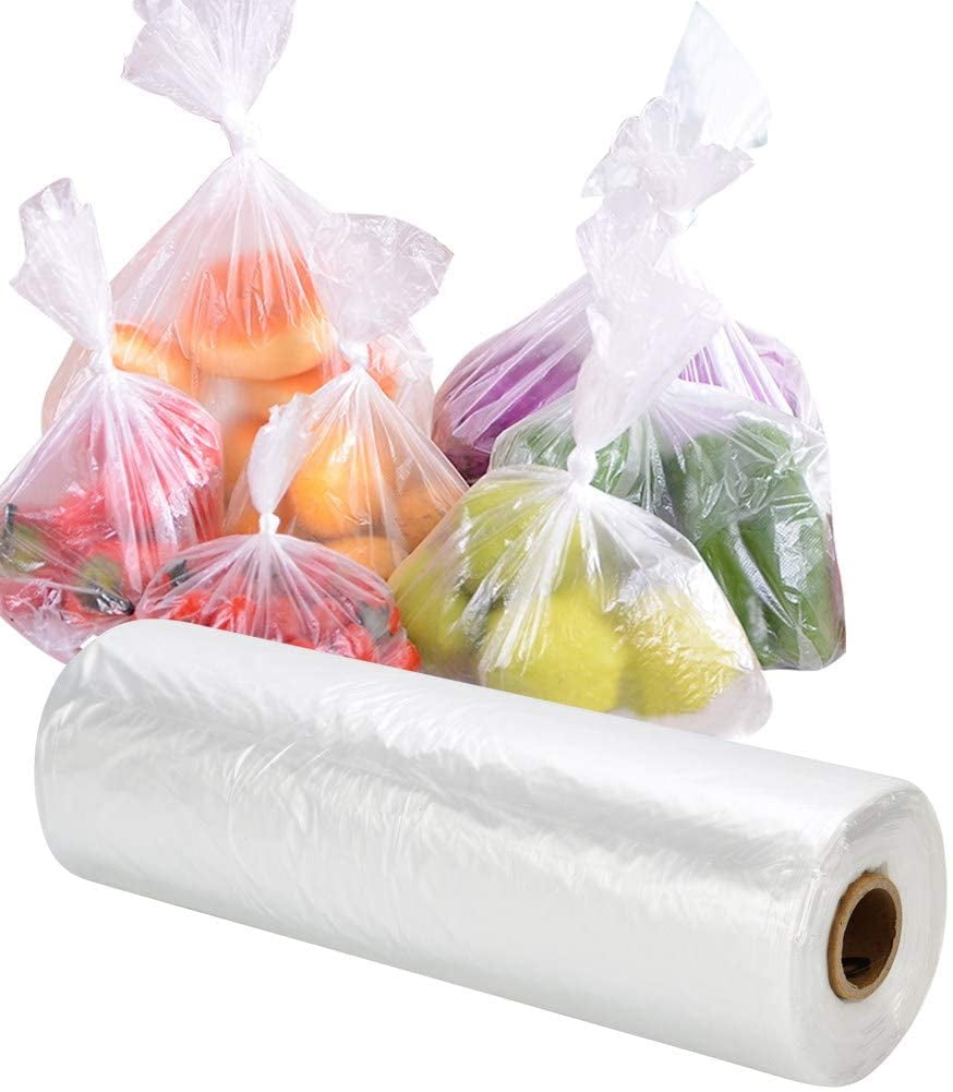 11" x 17" Case of 4 Rolls 3000 Bags Clear Perforated Produce Bags 