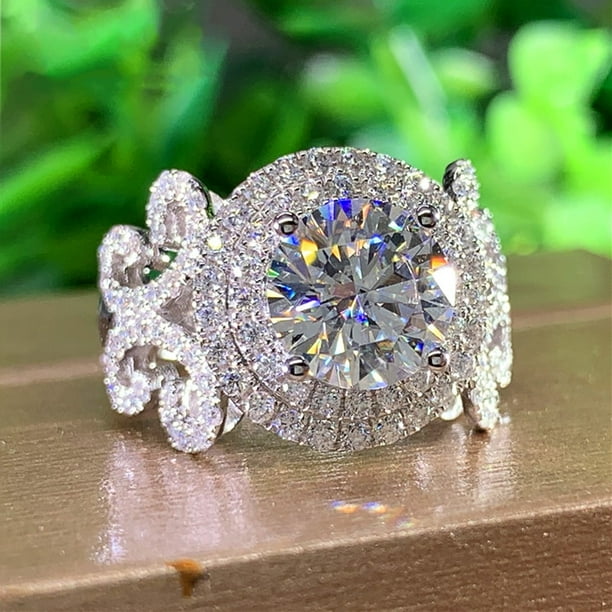 Huitan-anillos de boda de diseño estético para mujer, joyería de moda con piedra de circonita cúbica brillante, propuesta elegante