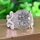 thumbnail image 1 of Huitan-anillos de boda de diseño estético para mujer, joyería de moda con piedra de circonita cúbica brillante, propuesta elegante, 1 of 3