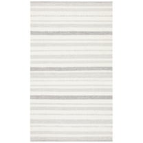 SAFAVIEH Striped Kilim Siofra Striped Cotton Area Rug, Ivory/Grey, 8' x 10'