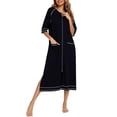 thumbnail image 1 of Lucakuins Camisón para Mujer, Manga Corta con Cremallera Abertura Camisón Largo Ropa de Dormir Loungewear Lucakuins moda, 1 of 5