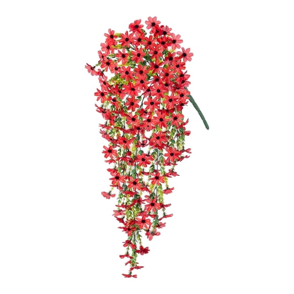 ToyKingdee Vibrant Trailing Artificial Flower Bush, Lifelike Cascading Foliage for Indoor and Outdoor Decor