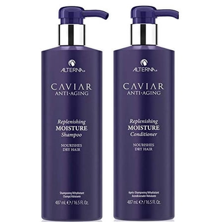 Alterna CAVIAR Anti-Aging Replenishing Moisture Shampoo and Conditioner Set, 16.5-Ounce