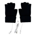 thumbnail image 2 of Gnmfd USB Heated Half Finger Gloves, Winter Warm Knitted Thermal Hand Warmer Gloves for Office Typing Outdoor Work Travel Gift for Women Men, 2 of 5