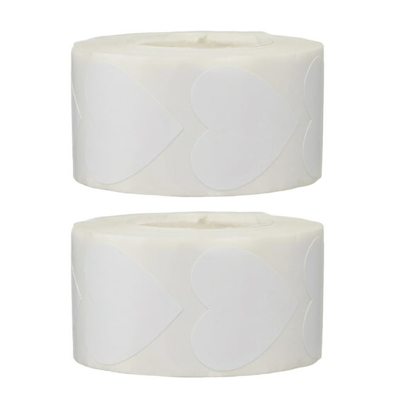 Uxcell Heart Stickers Roll, Stickers for Small Business Paper Self-Adhesive Gift Labels for Gift Wrapping Party Favor Tags White