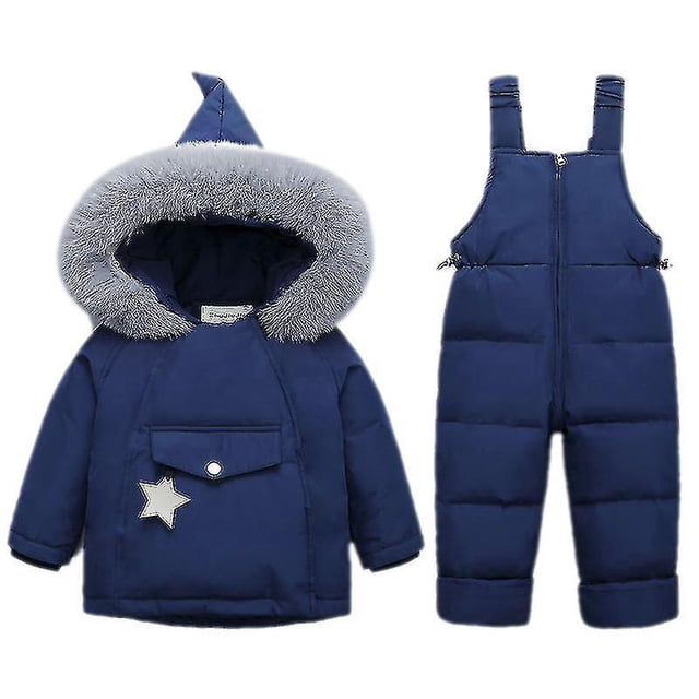 Winter Snowsuit, Children Clothing Sets Winter Hooded Duck Down Jacket Snowsuit80cm