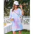 thumbnail image 4 of Ekouaer Plus Size Nightgowns for Women Bamboo Viscose Sleepshirts Short Sleeve Nightshirt Oversized Sleepwear Sleepdress, 4 of 5