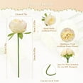 thumbnail image 3 of 20 Heads Artificial Peony Silk Flower Leaf Home Office Wedding Party Festival Bar Decor (Champagne), 3 of 18