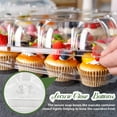 thumbnail image 3 of 24 Count Cupcake Containers 15 Pack Cupcake Holders Plastic Clear Disposable Cupcake Containers with Detachable Tall Dome Lids and 360 Liners for 360 Cupcakes, BPA Free, Stand Size, 3 of 8