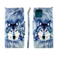 thumbnail image 3 of Snow Wolf Case for iphone iPhone 12 Pro Magnetic Detachable Pu Leather Wallet Cover Flap Closure Snap-on Book Style Cases Card Holders Wrist Strap 2 in 1 Folio, 3 of 3