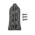 thumbnail image 1 of Truss Rod Cover with Screws Pattern Decoration Metal Cover Plate Replacement Guitar Accessories, 1 of 5