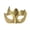 Gold, variant on Halloween Men's Metallic Plastic Half-Mask, Multi-Horn Crown Silhouette with Elastic Strap for Masquerade (1 PC Mask) Red One Size