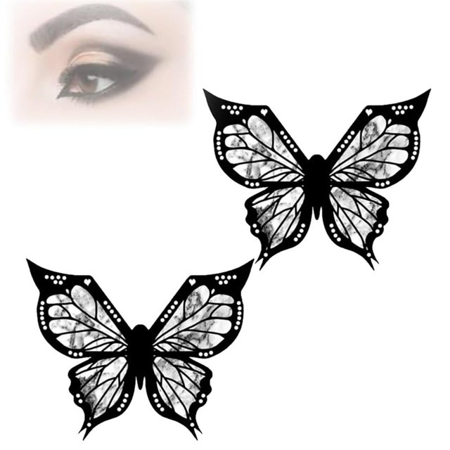 Plantilla de delineador de ojos de mariposa, herramienta moldeadora de aplicadores de delineador de ojos flexibles reutilizables, plantilla de maquillaje de ojos, sello de delineador de ojos