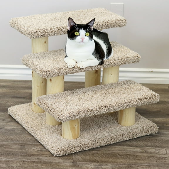 New Cat Condos 120223 Pet Stairs, Neutral, Large