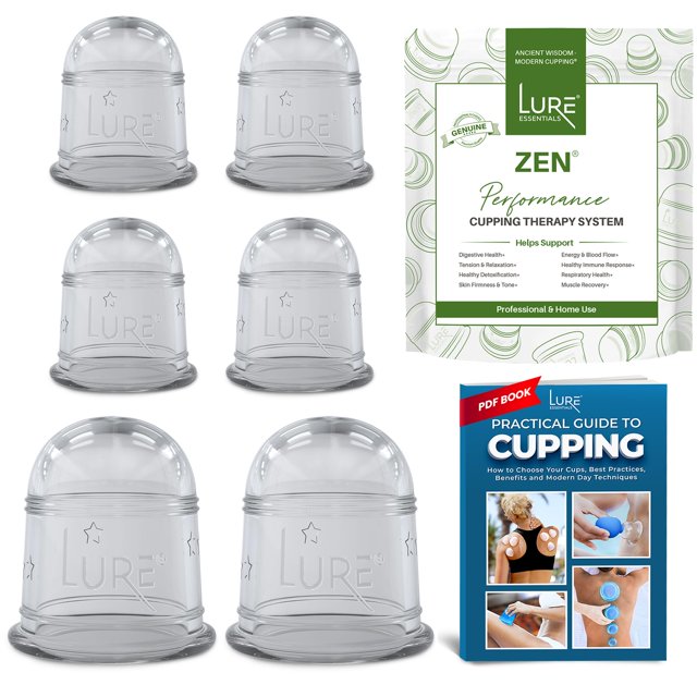 Set de terapia de ventosas LURE Essentials ZEN Silicone, 6 tazas