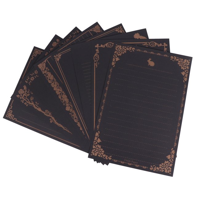10 Set 80pcs Vintage Writing Paper Creative Note Paper Letter Stationery Paper for Home Office School (8pcs for One Set Random Style)