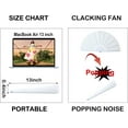 thumbnail image 6 of 13inch Large Rave Fan Popping Fan Clacking Fans for Line Dancing,Hand Fans for Women Foldable,Boots on The Ground Fan,Portable for Outdoor,Wedding,Party,Decoration(White, 1 Pack), 6 of 11