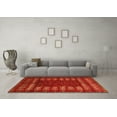 thumbnail image 3 of Ahgly Company Indoor Round Abstract Orange Modern Area Rugs, 8' Round, 3 of 4