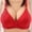 Red, variant on Jacenvly Women Bras Pack Wireless Solid Push-Up Bra Bralettes for Women Breathable Soft Comfortable Thin Large Size Gathered Underwear Non-Steel Daily Bra
