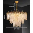 thumbnail image 6 of More Change 24 in Vintage Luxury Pendant Ceiling Light Metal Retro Hanging Chain Lamp Fixtures, 6 of 14