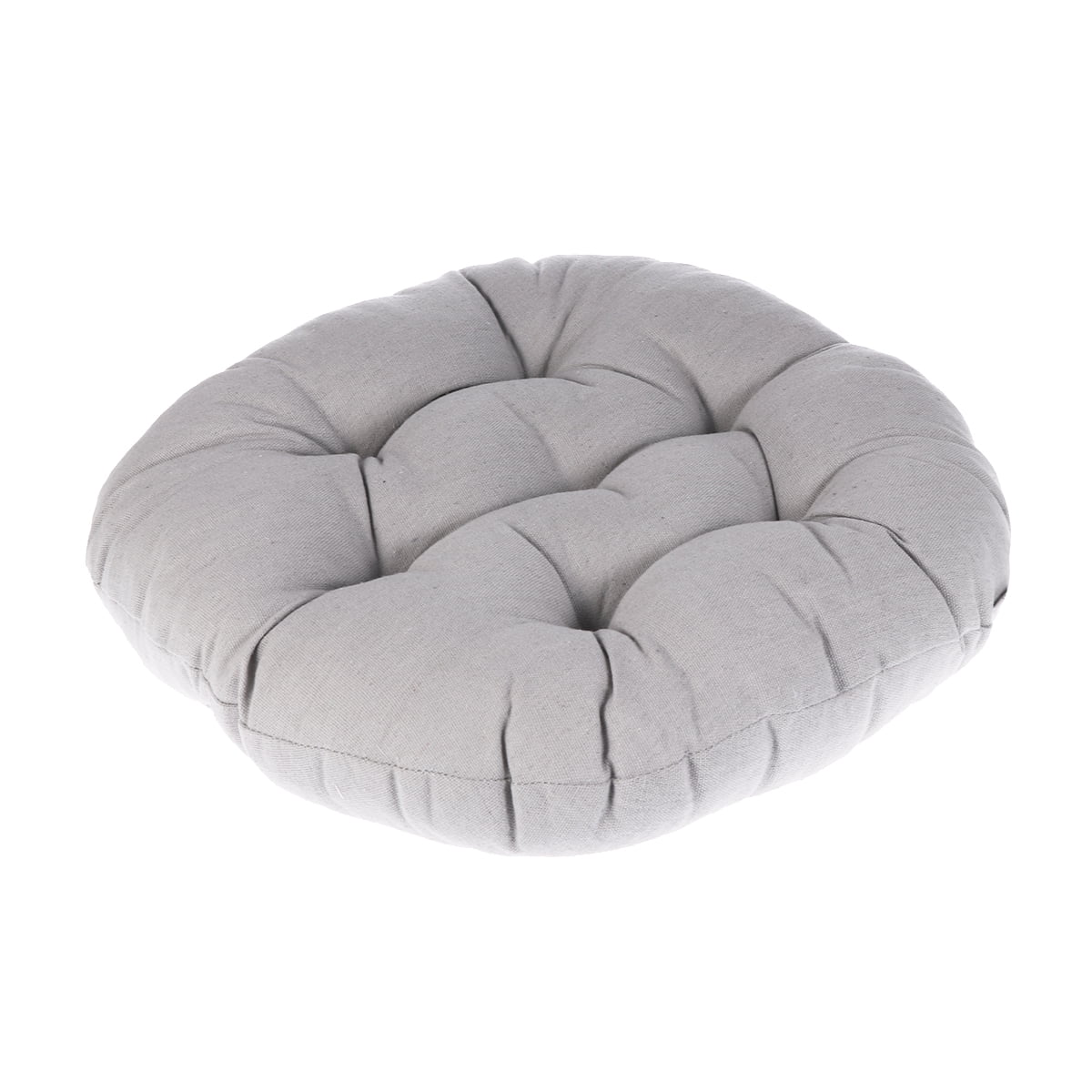 Home & Kitchen Solid Color Cotton Linen Round Seat Cushion Floor Pillow  Cushion Yoga Bolster Tatami Floor Round Cushion for Couch Chair Bed Car Floor  Seat Pillows Cushions Dark Gray L Bedding