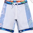 thumbnail image 7 of Arlun Boys Long Sleeve Swim Tops and Trunks Funny Print Rash Guard Comfortable Separates Swimwear Sets for Toddler Kids Swimming 3 Piece Quick-Dry Swimsuits with Cap Blue 9-10 Years, 7 of 7