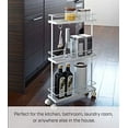 thumbnail image 4 of YAMAZAKI home 7151 Chariot de Rangement de Cuisine Roulant, Blanc, 4 of 5