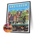 thumbnail image 1 of Cuadros Decorativos Kits de pintura de diamantes 5D DIY Resumen Amsterdam Taladro redondo completo (A5166) DQrwqpou Nuevos Originales, 1 of 9