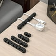 thumbnail image 2 of 1/2 PCS USB Charger Cable Organizer Cord Cable Management Clip Charging Cable Winder For Mouse Earphone Wire Organizer Holder 5 Cips 2PCS, 2 of 6
