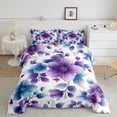 thumbnail image 2 of Castle Fairy Teens Purple Flowers Twin Comforter Sets,Exotic Style Bedding Set, 2 of 8