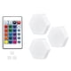 thumbnail image 1 of Paneles de Pared RGB Coloridos con Luz LED Hexagonal con Control Remoto DIY, Sensibles Al Tacto, para Dormitorio y Sala de Estar., 1 of 5