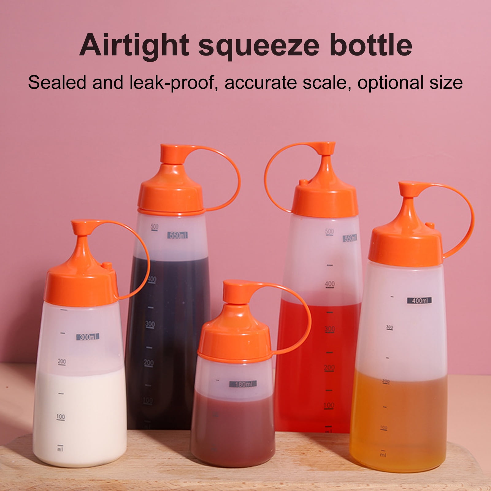 1pc PP Squeeze Bottle, Minimalist Oil Squeeze Bottle For Kitchen