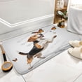 thumbnail image 4 of Beagle Dog Bathroom Rug Animal Bath Mat, Non-Slip Soft Shower Rug Microfiber Cute Bath Rug , Water Absorbent Thick Shaggy Floor Mats for Bedroom, Kitchen, Home Decor 20"x32", 4 of 8