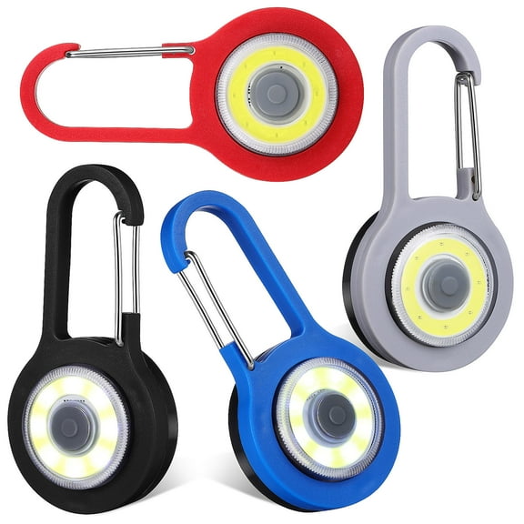 COMPUKAS 4Pcs Mini Keychain Flashlight Plastic Led Camping Light for Outdoor Equipment