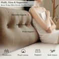 thumbnail image 2 of ANMINY Wedge Headboard Reading Pillow 79" x 15.7" x 4.7" Triangular Bolster Backrest Support Cushion for Bed, Sofa, Daybed, Camel, 2 of 6