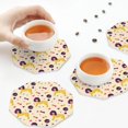 thumbnail image 7 of Pofeuu Cartoon Poodle Dog Print Leather Coasters Set of 6, Round Cups Mugs Mat Pad for Home Kitchen Heat Resistant Drink Coasters,Octagon, 7 of 7