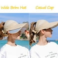 thumbnail image 4 of Sombrero de visera de ala ancha para mujer, sombrero de protección solar para playa, viajes, senderismo, jardinería, camping, 4 of 6