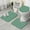 Green Christmas Tree, variant on Red Christmas Snowman Pattern Bathroom Rugs Sets 3 Piece,Toilet Cover Set,Absorbent Non Slip Bathroom Mats Sets with U-Shaped Contour Rug Toilet Rug Set