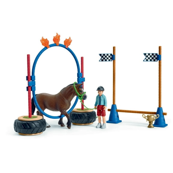 Schleich Farm World Pony Agility Race Toy Playset