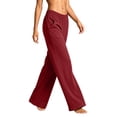 thumbnail image 4 of Amkhujs Sweatpants Women Basic Side Pockets Straight Leg Casual Pants Elastic Waist Going Out Pants for Vacation Wear, 4 of 5