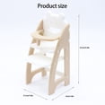 thumbnail image 3 of Realistic Plastic Dollhouses Baby High Chair 1/12 Scale Miniature Furniture Safe Childrens Gift, 3 of 8