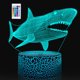 thumbnail image 1 of Lámpara de mesa pequeña 3d serie Shark, luz visual LED con control remoto colorido creativo, 1 of 5