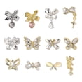 thumbnail image 4 of dianhelloya 10Pcs Sparkling Rhinestones Nail Charms Three-dimensional Bowknot Alloy DIY Accessories, 4 of 7