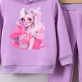 thumbnail image 4 of Gubotare Little Girl Outfits Little Girls Pullover Hoodie and Leggings Outfit Set Infant to Big Kid Size 7-8 (Purple,7-8 Years), 4 of 4
