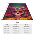 thumbnail image 3 of Pofeuu Vintage Patterned Skull Print Ultra-Soft Micro Fleece Blanket,for Bed Or Sofa,All Season Throw Blankets Flannel Blanket-40"x30", 3 of 7
