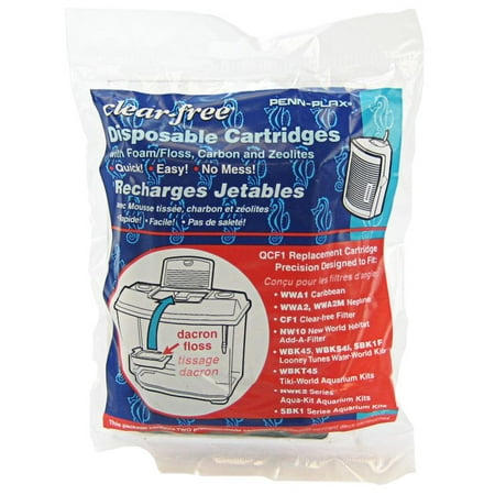 2 Pack Aquarium Air Pump - Penn Plax Clear-Free Disposable Cartridges for Aquarium Filters 2 Pack