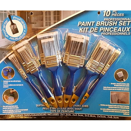 Paint Brush Set of 10 Heavy Duty Professional Brushes Multi Purpose As Cutting Edging Etc..., Professional Paint Brush Se, By