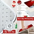 thumbnail image 3 of Merry Christmas 4 Piece Shower Curtain Set with Non-Slip Rugs - Santa Claus Cartoon HD Print, Waterproof Polyester Fabric Bathroom Decor with Toilet Lid Cover, Bath Mat & 12 Hooks, 72" X 72", 3 of 9